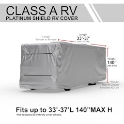 Platinum Shield Class A RV Cover - Extra Tall (Fits 33' to 37' Long)
