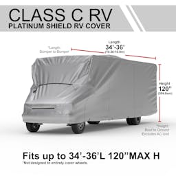 Platinum Shield Class C RV Cover (Fits 34' to 36' Long)