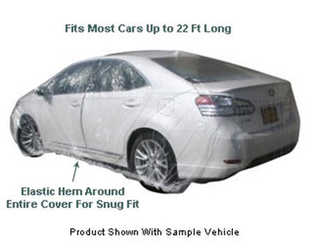 Universal Plastic Disposable Car Cover (Fits Most Cars)