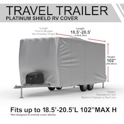 Platinum Shield Travel Trailer RV Cover (Fits 18.5' to 20.5' Long)