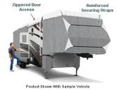 Deluxe Shield 5th Wheel Trailer RV Cover (33' to 37' Long) - Extra Tall