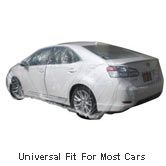 5 Pack - Universal Plastic Disposable Car Cover (Fits Most Cars)