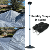 Truck Bed Support Pole with Securing Straps
